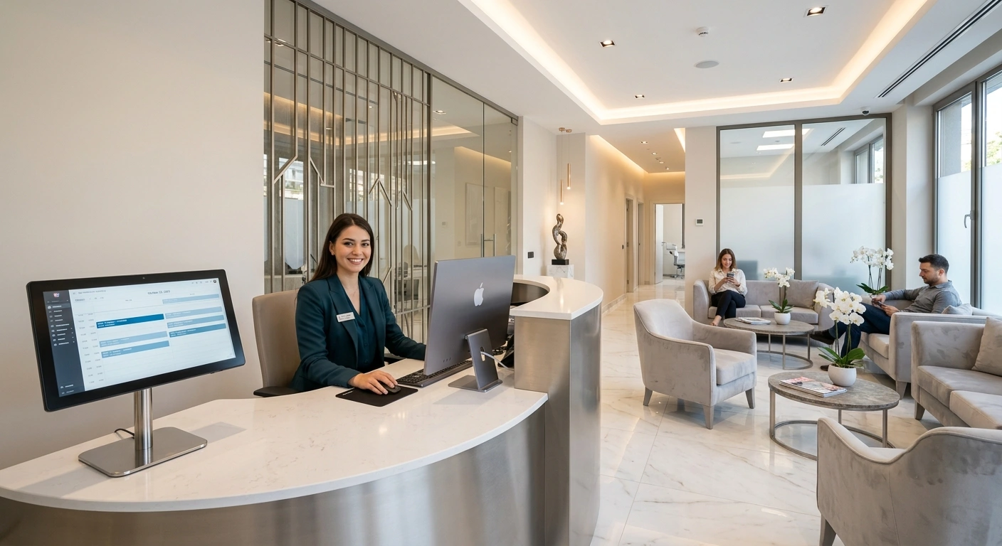 Recepția unei clinici dentare moderne din Timișoara